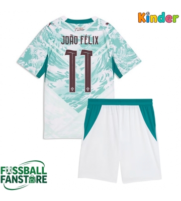 Portugal Joao Felix #11 Replik Auswärtstrikot Kinder WM 2026 Kurzarm (+ Kurze Hosen)